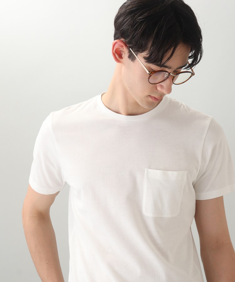 ザ ショップ ティーケー（メンズ）(THE SHOP TK(Men))の【抗菌防臭】クルーネックTシャツ オフホワイト(003)