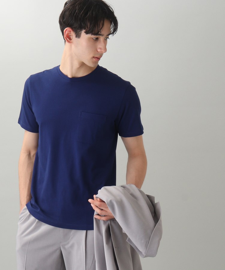 ザ ショップ ティーケー（メンズ）(THE SHOP TK(Men))の【抗菌防臭】クルーネックTシャツ ブルー(092)