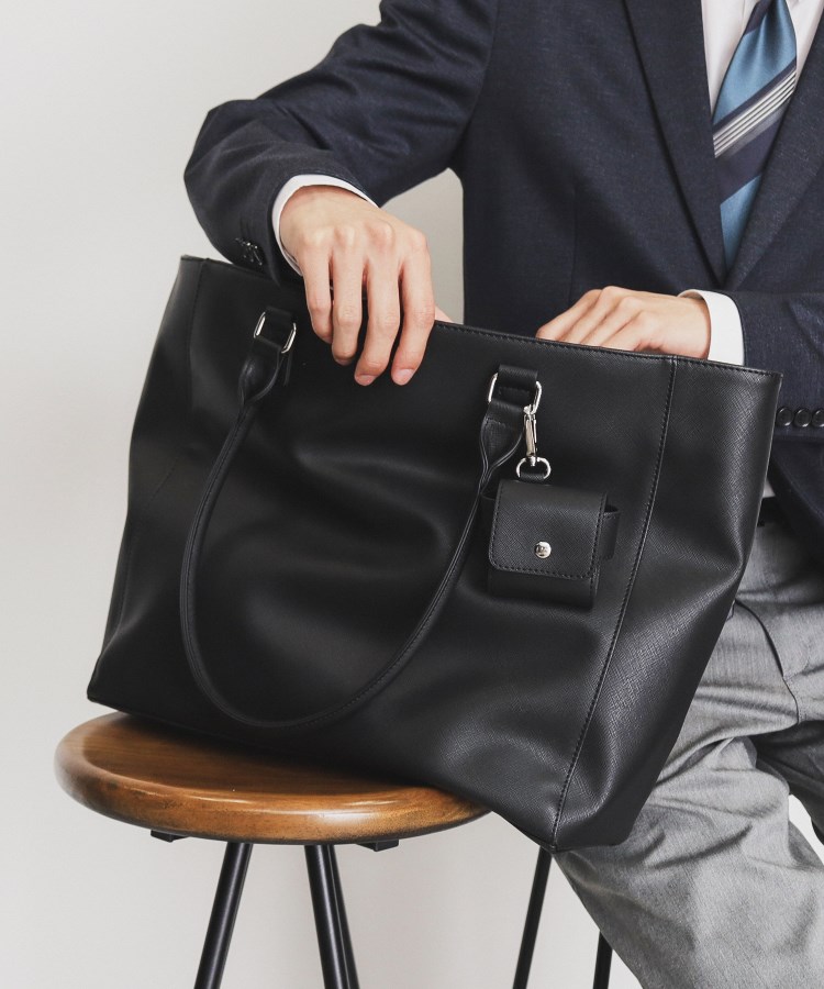 ザ ショップ ティーケー（メンズ）(THE SHOP TK(Men))の【A4サイズ／ビジネスでも使える】合皮トートバッグ イヤホンケース付き21