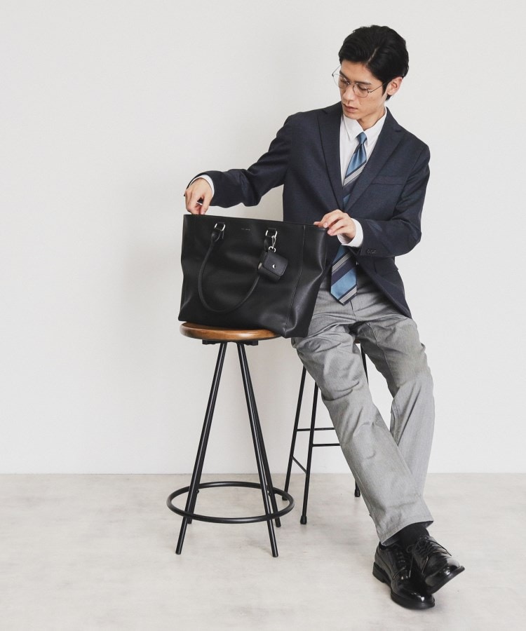 ザ ショップ ティーケー（メンズ）(THE SHOP TK(Men))の【A4サイズ／ビジネスでも使える】合皮トートバッグ イヤホンケース付き22