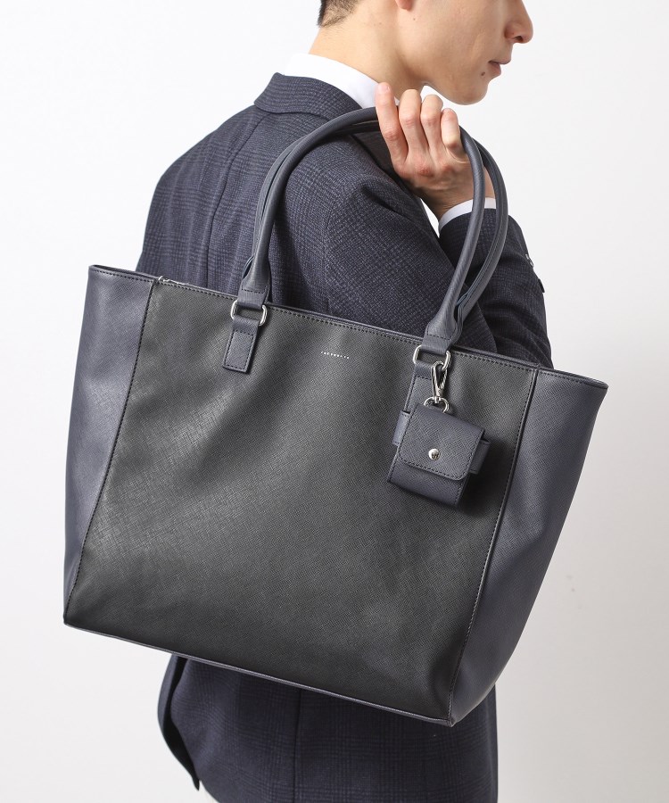 ザ ショップ ティーケー（メンズ）(THE SHOP TK(Men))の【A4サイズ／ビジネスでも使える】合皮トートバッグ イヤホンケース付き31