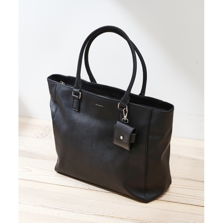 ザ ショップ ティーケー（メンズ）(THE SHOP TK(Men))の【A4サイズ／ビジネスでも使える】合皮トートバッグ イヤホンケース付き トートバッグ