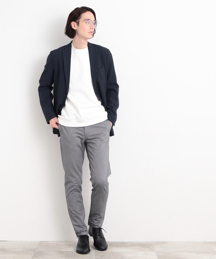 ザ ショップ ティーケー（メンズ）(THE SHOP TK(Men))の【オールシーズン穿ける！】7DAYSストレッチへリンボンパンツ　ON⇔OFF兼用12