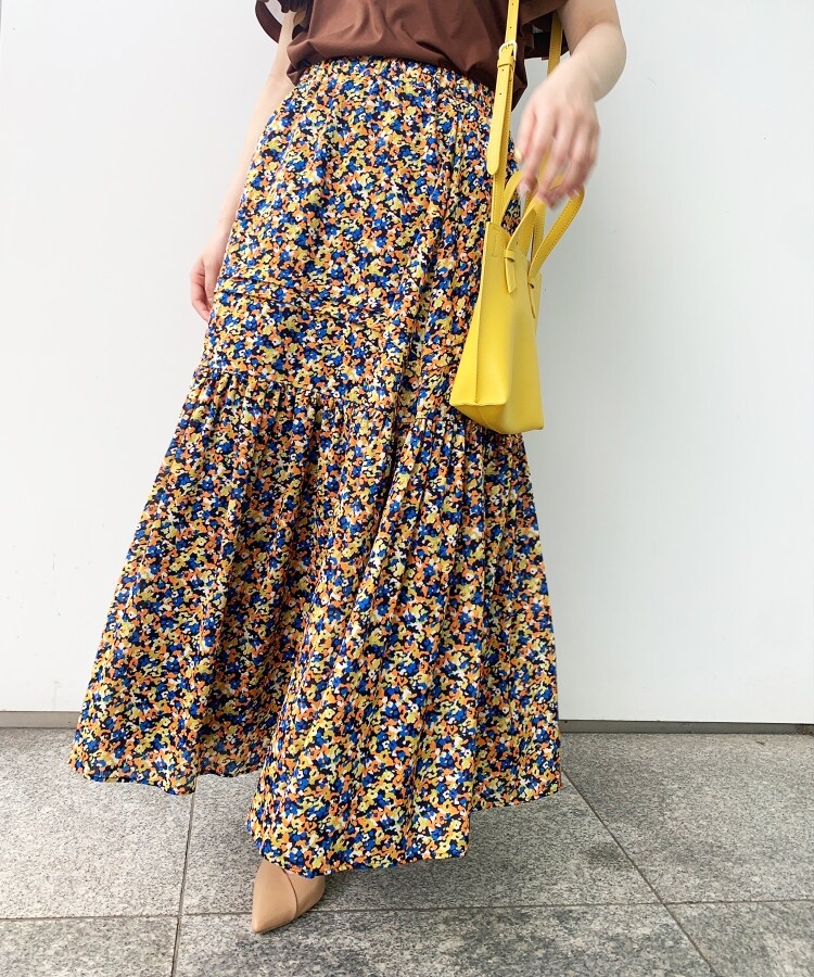 小さいサイズ]スピンドルギャザースカート ストライプ柄(ドライ