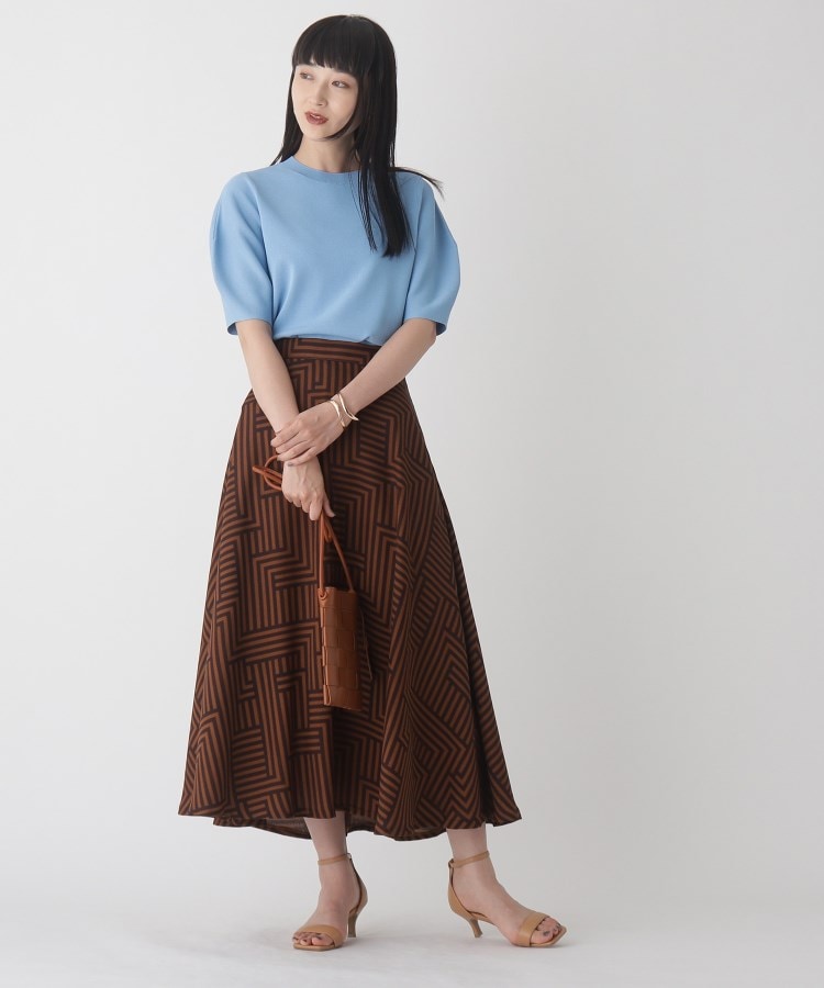 ◇ジオメトリックプリント フレアスカート【WEB限定サイズ ◇ジオメトリックプリント フレアスカート【WEB限定サイズ