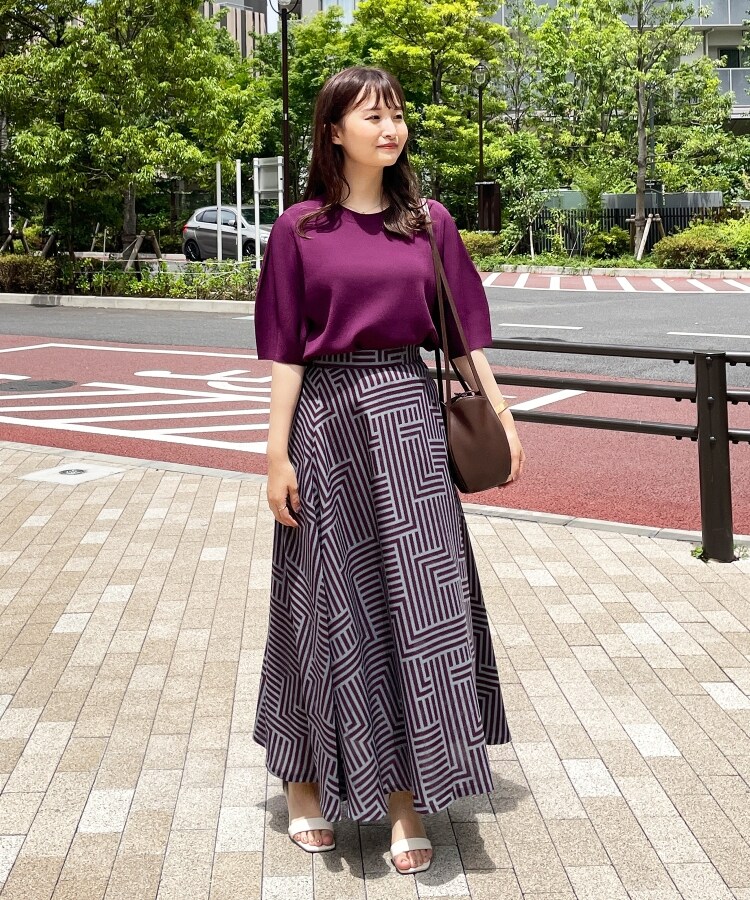 卸直営店(お得な特別割引価格) ジオメトリックフレアスカート | www