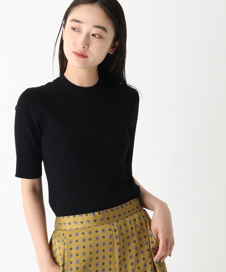 ◇ハーフスリーブリブニット【WEB限定サイズ】(ニット/セーター ◇ハーフスリーブリブニット【WEB限定サイズ】(ニット/セーター