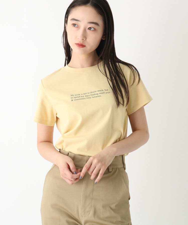 オペークドットクリップ(OPAQUE.CLIP)の◆メッセージプリントTシャツ【WEB限定サイズ】 イエロー(032)