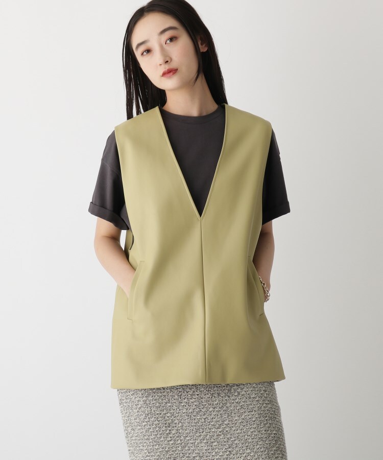 ◇シンセティックレザーベスト【WEB限定サイズ】（ベスト