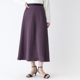 オペークドットクリップ(OPAQUE.CLIP)のスカーフプリント フレアスカート マキシ・ロングスカート