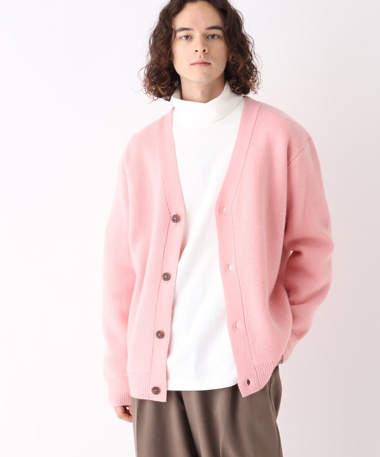 ウール&カシミヤMIX Vネックカーディガン【UNISEX】（カーディガン ...