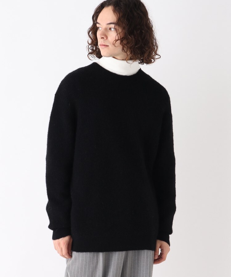 ◇ストレッチモヘヤ混 クルーネックニット【UNISEX】（ニット