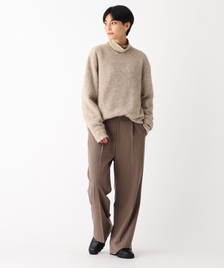 ◇ストレッチモヘヤ混 クルーネックニット【UNISEX】（ニット