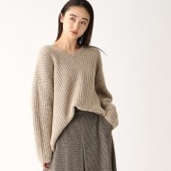 ◇MIXローゲージVネックニットプルオーバー(ニット/セーター ◇MIXローゲージVネックニットプルオーバー(ニット/セーター