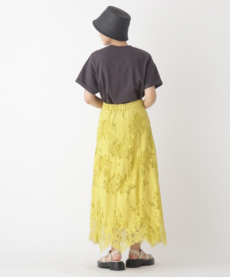 ◇【C】コットンラッセルレースフレアスカート【WEB限定サイズ 