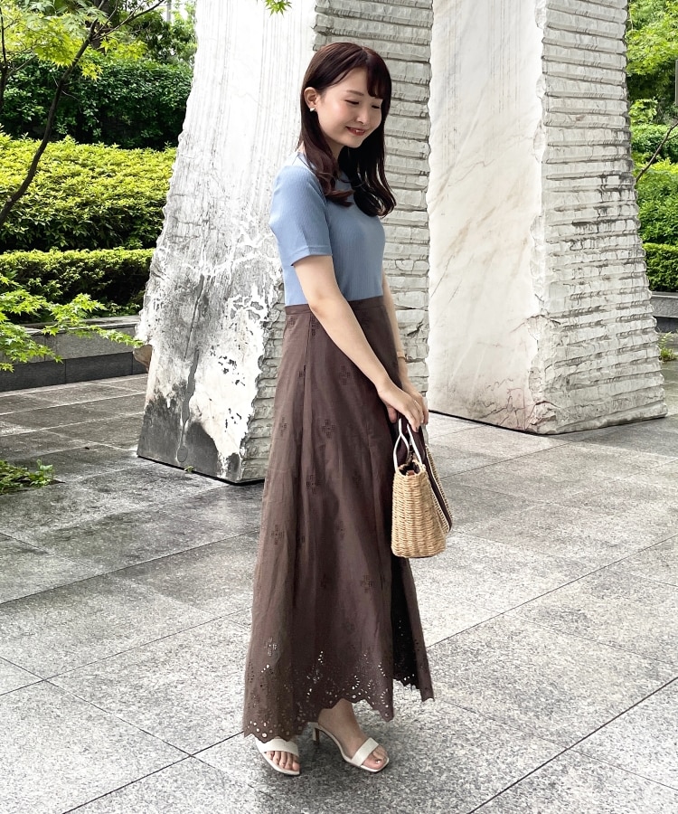 ◇【C】カットワークドッキングワンピース【WEB限定サイズ】(マキシ