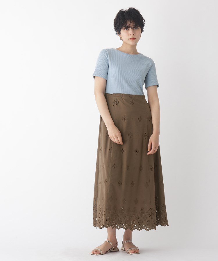 ◇【C】カットワークドッキングワンピース【WEB限定サイズ】(マキシ