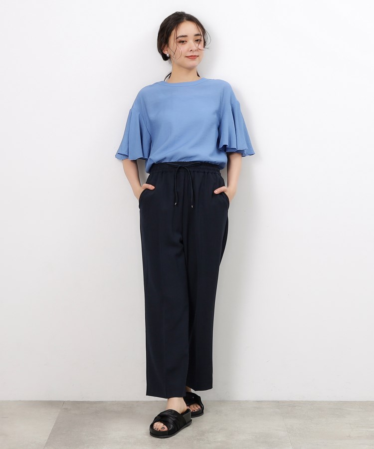 ≪SS-LLsize≫ ストレッチ美脚イージーワイドパンツ
