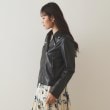 オペークドットクリップ(OPAQUE.CLIP)のシンセティックレザーライダースジャケット【洗える】6
