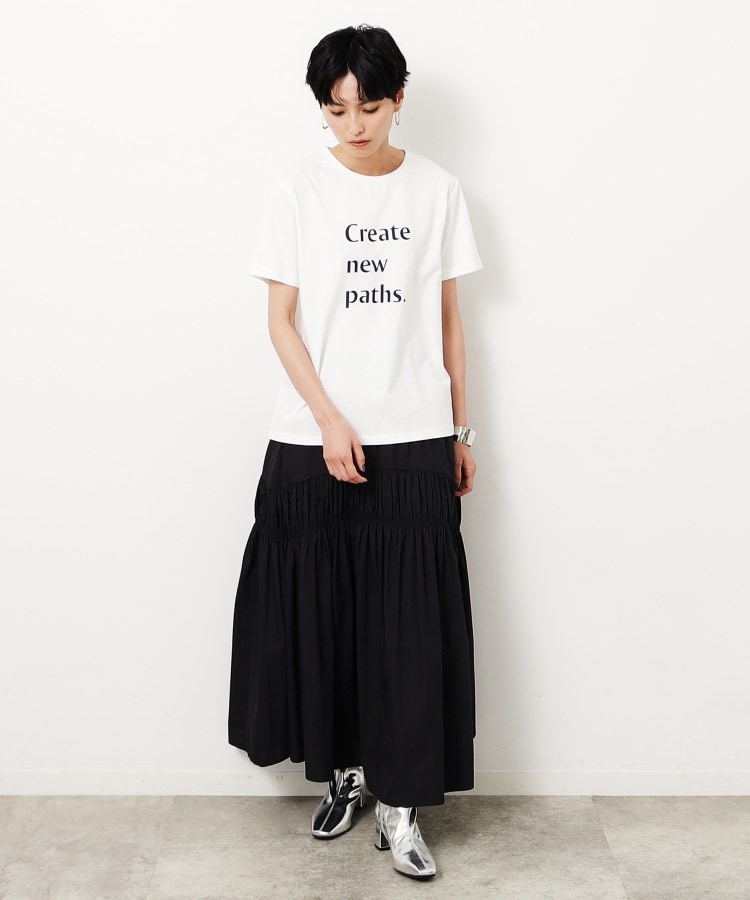 オペークドットクリップ(OPAQUE.CLIP)のロゴプリントTシャツ【洗濯機洗い可】10