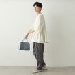 オペークドットクリップ(OPAQUE.CLIP)のジャカードペプラムブラウス【洗濯機洗い可】3