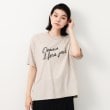 オペークドットクリップ(OPAQUE.CLIP)のリラクシープリントロゴTシャツ【洗濯機洗い可】 ライトベージュ(051)