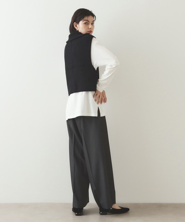 CLASSY掲載》ハーフZIPニットベスト【洗濯機洗い可】(ニット CLASSY掲載》ハーフZIPニットベスト【洗濯機洗い可】(ニット