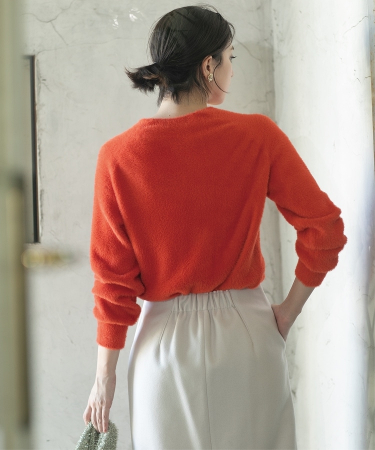5color/S-LLsize》フェザーヤーンVネックニット【洗濯機洗い可 5color/S-LLsize》フェザーヤーンVネックニット【洗濯機洗い可