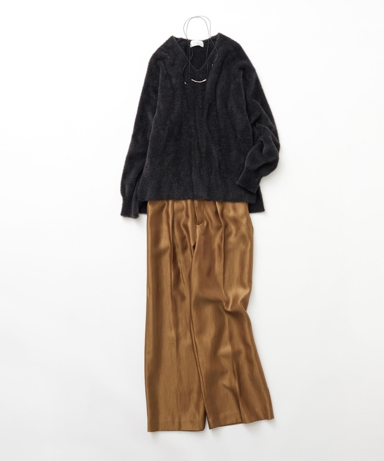 5color/S-LLsize》フェザーヤーンVネックニット【洗濯機洗い可 5color/S-LLsize》フェザーヤーンVネックニット【洗濯機洗い可