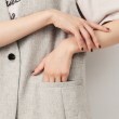 オペークドットクリップ(OPAQUE.CLIP)の麻混ノーカラージレ【洗濯機洗い可】28