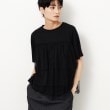 オペークドットクリップ(OPAQUE.CLIP)のチュールドッキングTシャツ【洗濯機洗い可】1