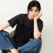 オペークドットクリップ(OPAQUE.CLIP)のチュールドッキングTシャツ【洗濯機洗い可】 チャコールグレー(514)