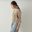 オペークドットクリップ(OPAQUE.CLIP)のシャギーニット ショートベスト【洗濯機洗い可】10