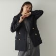 オペークドットクリップ(OPAQUE.CLIP)の金ボタンダブルテーラードジャケット【洗える/ストレッチ/抗ピル】 ネイビー(094)