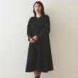オペークドットクリップ(OPAQUE.CLIP)の異素材切り替えニットワンピース【洗濯機洗い可】 ブラック(019)