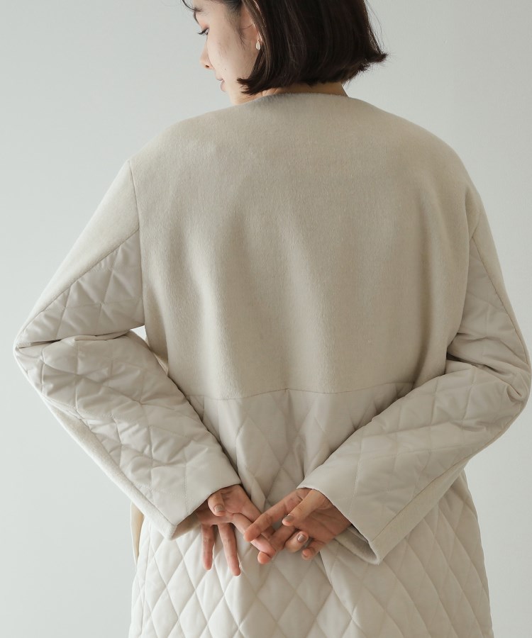 S-LLsize》ウールカシミヤブレンド キルティングドッキング S-LLsize》ウールカシミヤブレンド キルティングドッキング