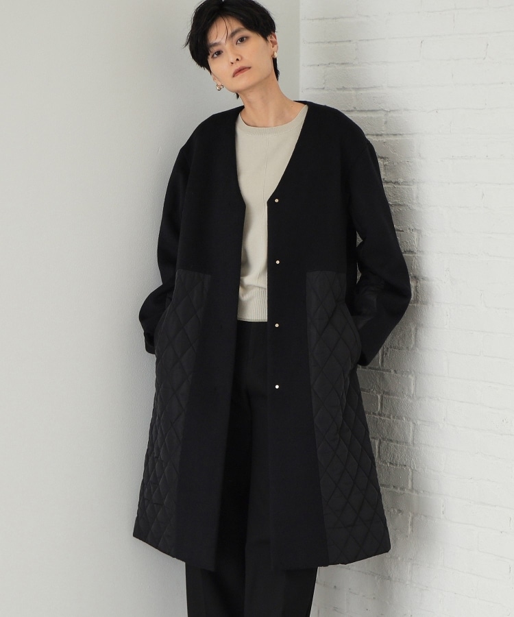 S-LLsize》ウールカシミヤブレンド キルティングドッキング S-LLsize》ウールカシミヤブレンド キルティングドッキング