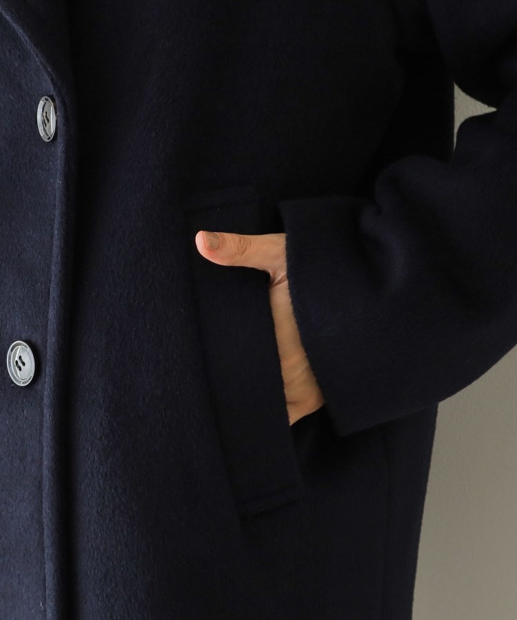 S-LLsize》ウールカシミヤブレンド ミドルピーコート(Pコート S-LLsize》ウールカシミヤブレンド ミドルピーコート(Pコート