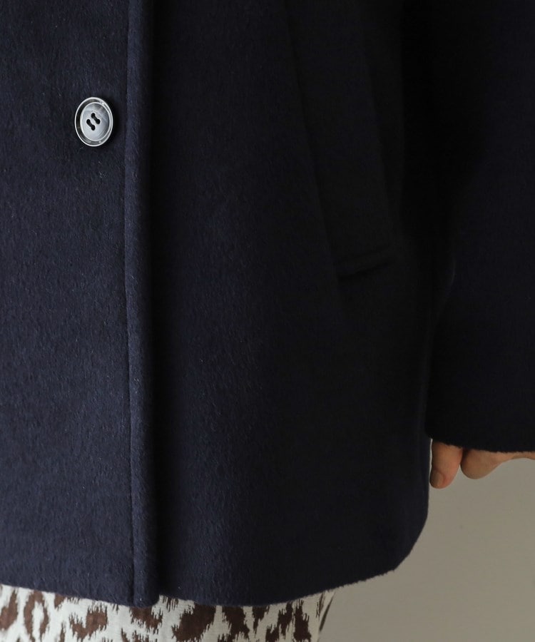 S-LLsize》ウールカシミヤブレンド ミドルピーコート(Pコート S-LLsize》ウールカシミヤブレンド ミドルピーコート(Pコート