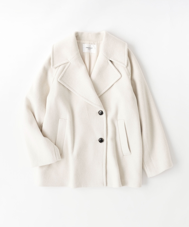 S-LLsize》ウールカシミヤブレンド ミドルピーコート(Pコート S-LLsize》ウールカシミヤブレンド ミドルピーコート(Pコート