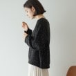 オペークドットクリップ(OPAQUE.CLIP)のスパンコールラメ ボートネックニット【洗濯機洗い可】1