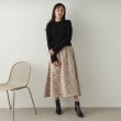 オペークドットクリップ(OPAQUE.CLIP)のニット×ジャカードドッキングワンピース【洗濯機洗い可】7