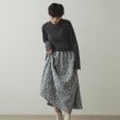 オペークドットクリップ(OPAQUE.CLIP)のニット×ジャカードドッキングワンピース【洗濯機洗い可】10
