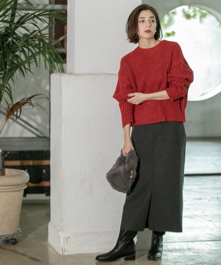 S-LLsize/7color》ウールライクストレッチタイトスカート【洗濯 S-LLsize/7color》ウールライクストレッチタイトスカート【洗濯