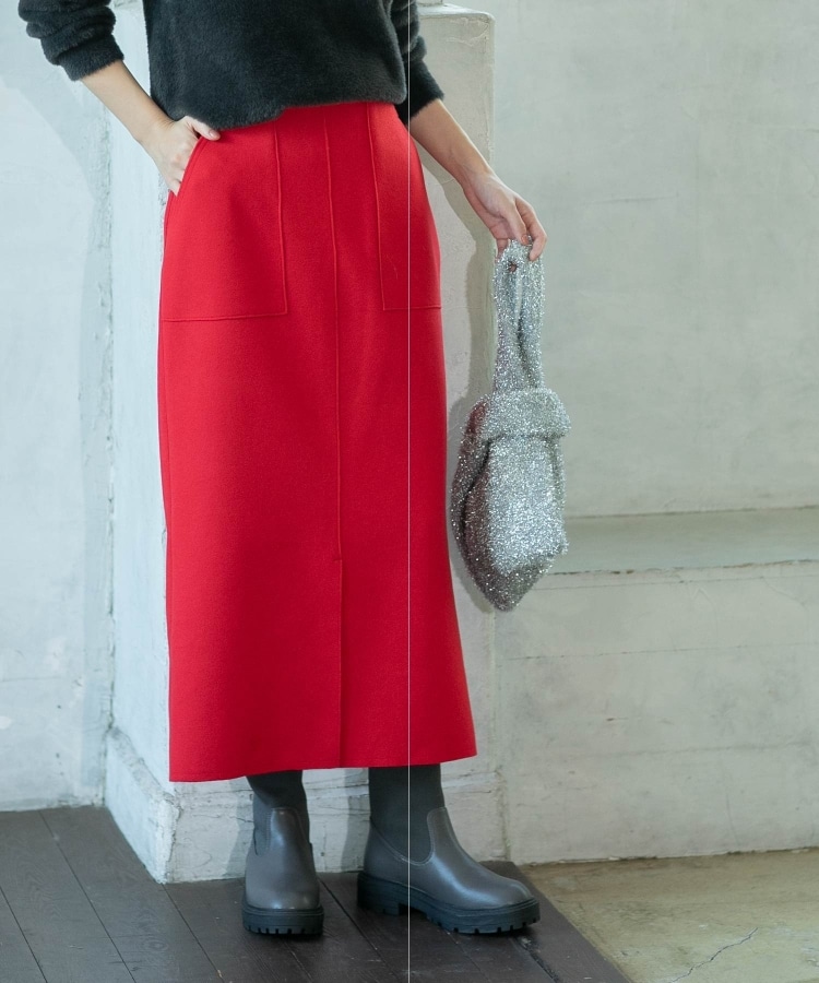 S-LLsize/7color》ウールライクストレッチタイトスカート【洗濯 S-LLsize/7color》ウールライクストレッチタイトスカート【洗濯