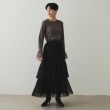 オペークドットクリップ(OPAQUE.CLIP)のチュールプリーツティアードスカート【洗濯機洗い可】6