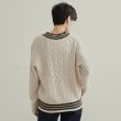 オペークドットクリップ(OPAQUE.CLIP)の配色ラインチルデンVネックニット【洗濯機洗い可】11