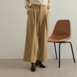 オペークドットクリップ(OPAQUE.CLIP)の《美人百花掲載》サイドベルトワイドパンツ【洗濯機洗い可】 キャメルブラウン(041)