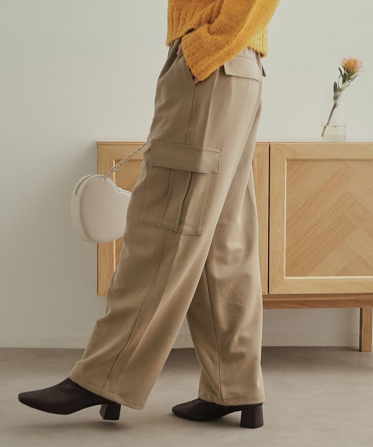 ヘリンボーンイージーカーゴパンツ【洗濯機洗い可】(フル ヘリンボーンイージーカーゴパンツ【洗濯機洗い可】(フル