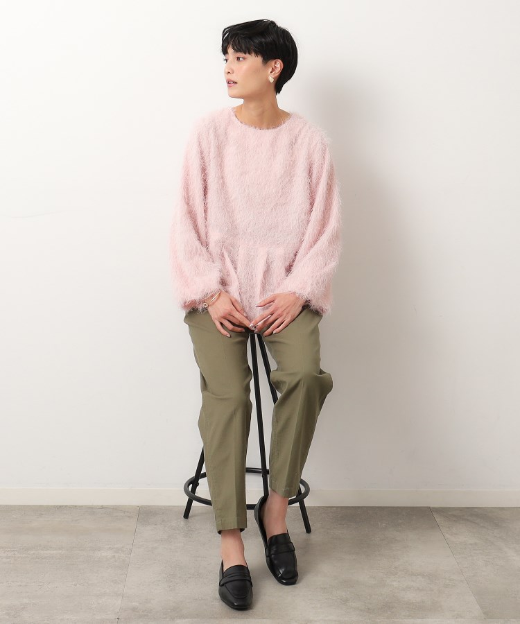 フリンジペプラムトップス【洗濯機洗い可】(シャツ・ブラウス フリンジペプラムトップス【洗濯機洗い可】(シャツ・ブラウス